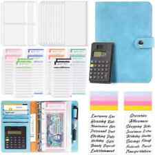 30Pcs Budget Binder with Calculator A6 Leather Money Saving Wallet