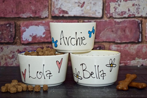 Extra small ceramic dog bowl - extra,