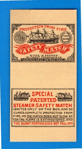 Matchbox labels sweden ship - matchbox, sweden-