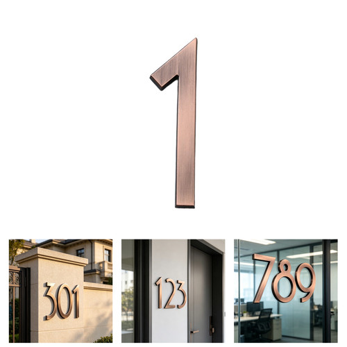 Bronze house numbers 9 20 - bronze, 0-9
