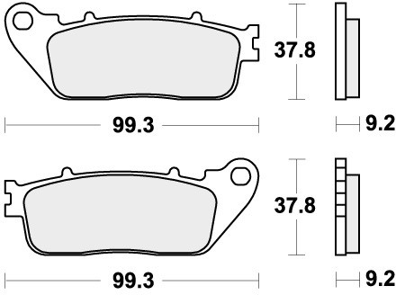 Sbs brake pads - rear, honda