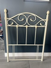 Single Cream Gold Metal Headboard Great Condition