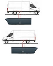 Mercedes Sprinter 2006-2017 LWB Repair Moulding Trim Left & Right Side Set Pair