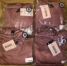 MissGuided- Co-Ord Pink Crop Tracksuit and Joggers Set