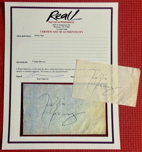 Real signed freddie mercury - signed,