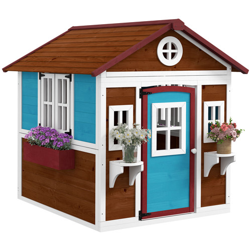 Kids wooden playhouse - wooden,