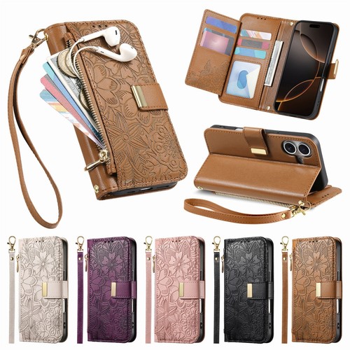 Zip wallet case leather - zip, flip