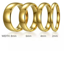 Tungsten Gold Wedding Band
