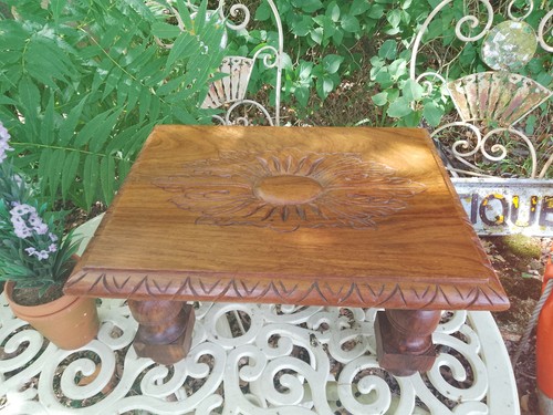 Vintage carved wooden - wooden, foot