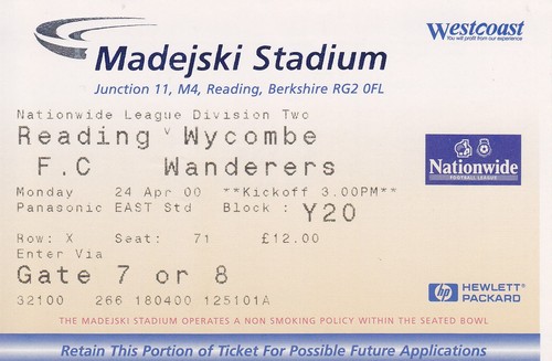 Reading wycombe wanderers - v,
