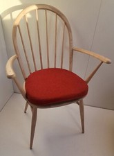 Ercol Windsor Upholstered Dining Chair With Arms│Oak On Ash│Choice On Colours