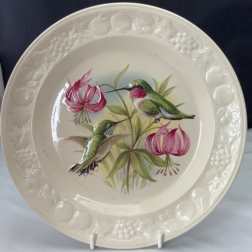 Palissy hummingbirds plate - hummingbirds,