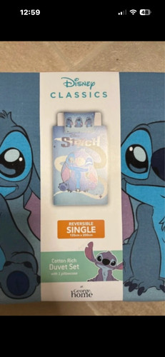 Disney stitch single duvet - disney,