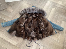 real fur detachable and denim