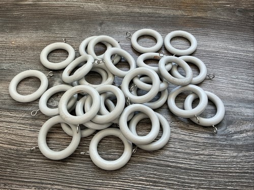 Wooden curtain rings grey 28 - wooden, x
