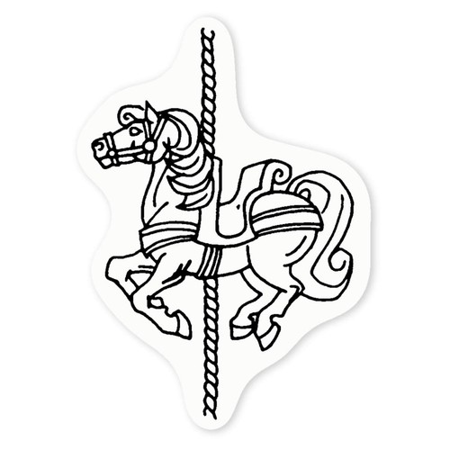 Fairground horse clear - clear, vinyl