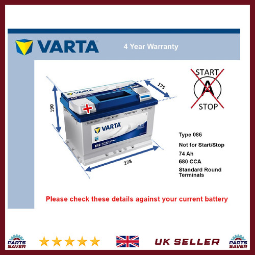Car battery e12 varta 096r - car,