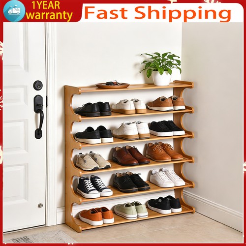 Tiers bamboo shoe rack - tiers,