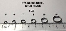 STRONG SPLIT RINGS  5,6,7,8,10 & 15mm, STAINLESS STEEL - SEA FISHING RIG LINKS