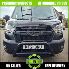 BONNET GUARD BUG DEFLECTOR BRA GLOSS BLACK FITS FORD TRANSIT 2019-2024 MK9