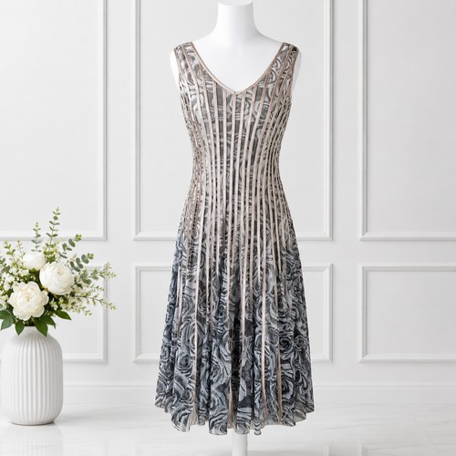 Quiz mesh floral stripe fit - quiz,