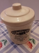 Ceramic Pot Tuxford & Tebbutt English Blue Stilton Cheese Jar with lid