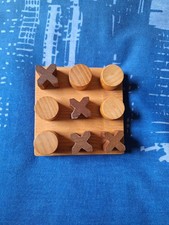 Wooden 9.5 cm × 9.5 cm Tic-Tac-Toe Game