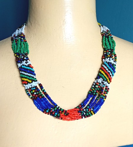 Multicolour seed bead tribal - bead,