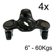4 x Plant Pot Mover Trolley Stand 60kgs furniture moving caddy fridge