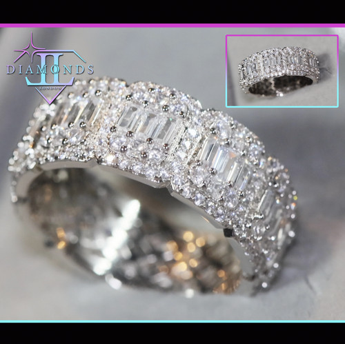 Iced out ring simulated - iced,