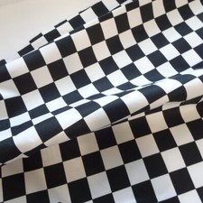 Chef's Check 100% Cotton Drill- Black And White- 150cm/59" Wide- £10.80mt