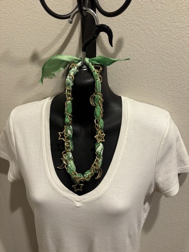 Upcycled lime bandana - upcycled,