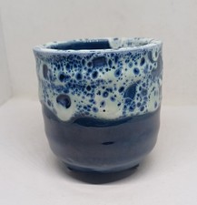 Small Blue Ivyline Sapphire Reactive Glaze Planter Succulent Pot