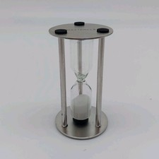 MasterClass Egg Timer Stainless Steel Traditional Three Minute Sand Timer