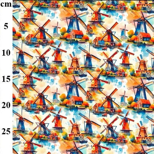 Cotton windmills scenery - windmills, dutch