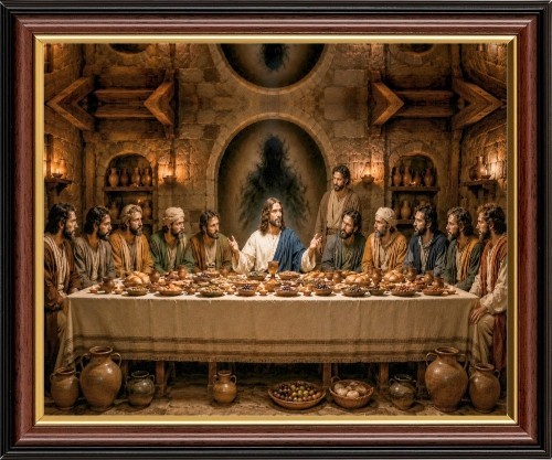 The last supper jesus with - supper,