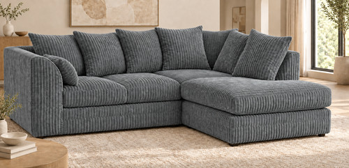 Jumbo cord corner sofa - cord,