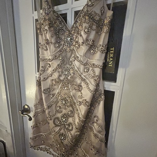 Terani couture nude dress - terani,