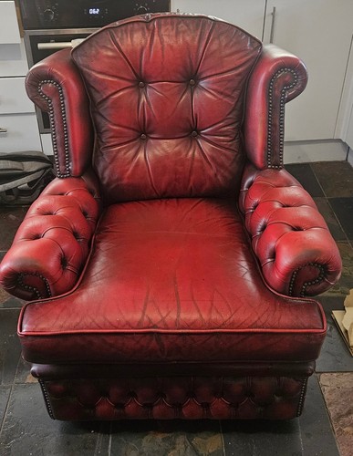 Chesterfield leather armchair - chesterfield,