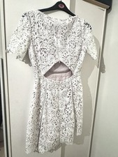 Reiss White Lace Dress With
