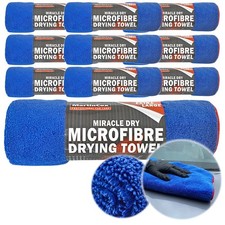 MICROFIBRE DRYING TOWEL LARGE MIRACLE DRY BLUE DRYING VALET DETAILING CLOTH *10*