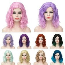 Women Ladies Short Curly Straight Wig Natural Bob Wavy Hair Wigs UK 14inch