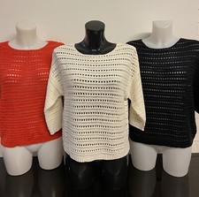Ladies Ex M&CO Crochet  Jumper