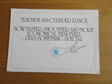 Triumph Six Cylinder range Brochure 1975 Estate Saloon 2500TC 2000 S
