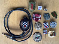 Various US Army 1st Infantry Big Red 1 Iron Rangers Lapel Badges Ties GC Medal