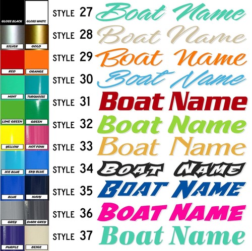 Boat name decal 8x48 - name, 8x48"