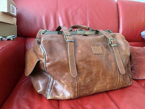 Huge italian leather brass - huge, leather+brass