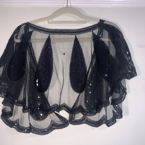 Women ladies short sequin cape - women,