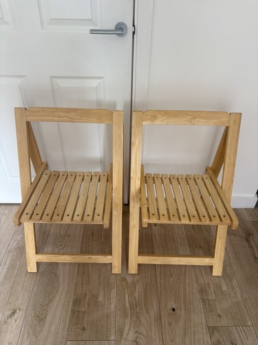 Pair wooden folding - wooden, slatted