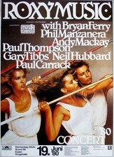 ROXY MUSIC - 1980 - Live In Concert - Flesh & Blood Tour - Poster - Essen
